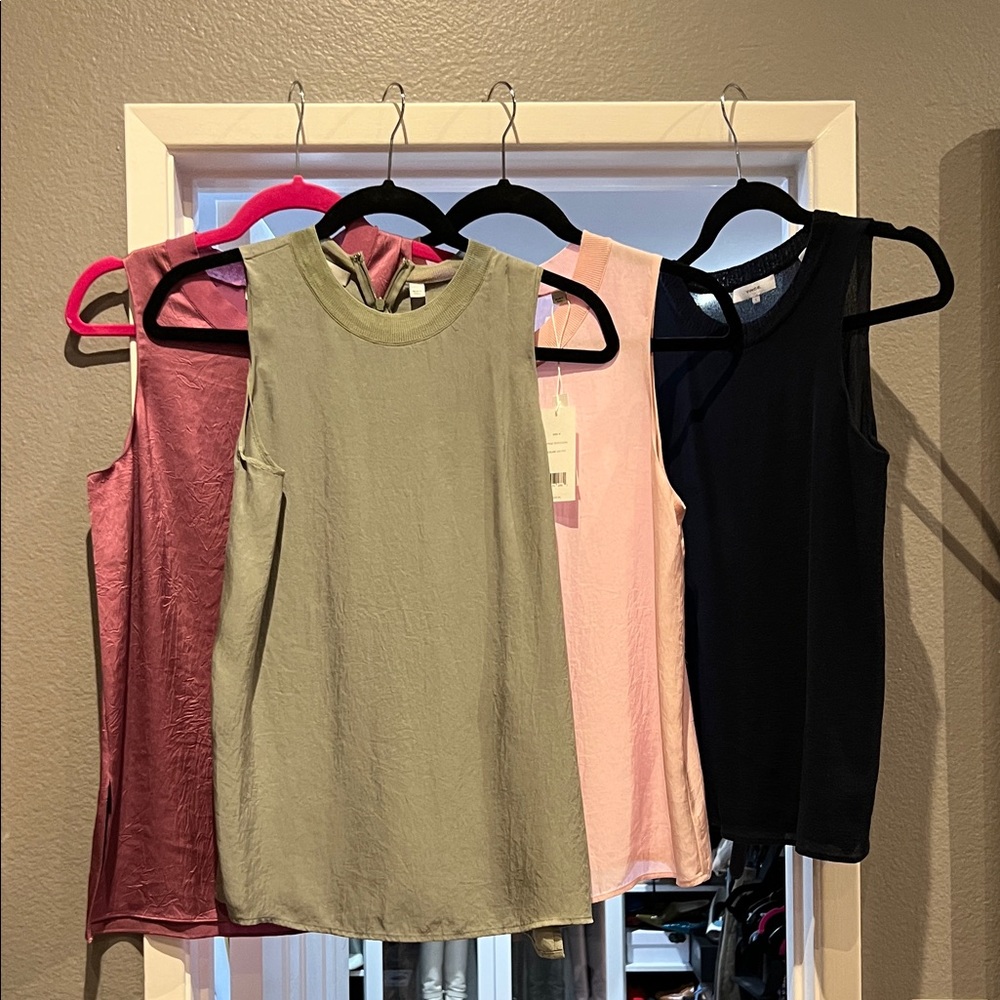 Sleeveless Women's Tops - Black, Pink, Green
